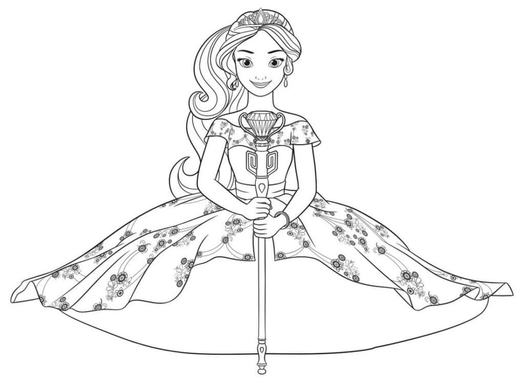 Desenho deElena Linda 4 para colorir