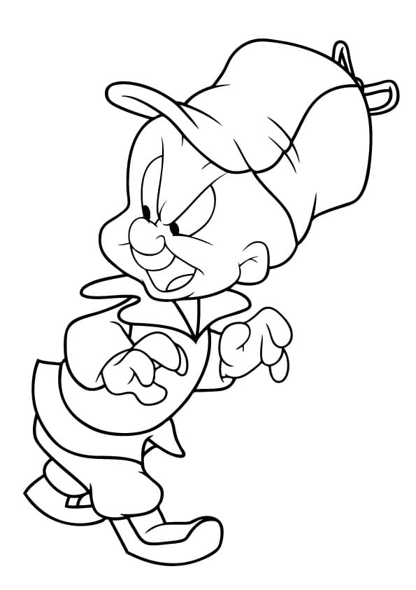 Desenho de Elmer Fudd Looney Tunes para colorir