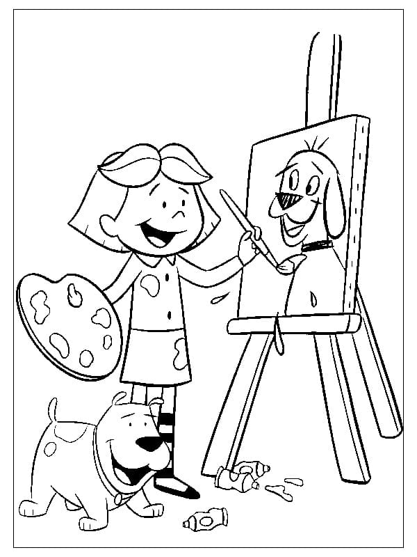 Desenho deEmily Desenhando Clifford para colorir