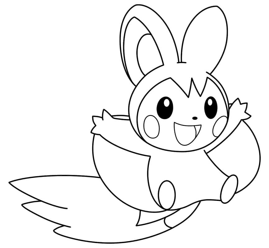 Desenho deEmolga Pokemon para colorir