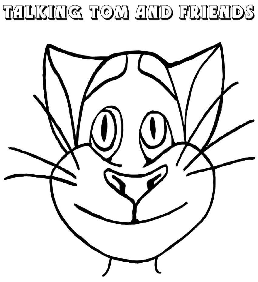 Desenho de Engraçado Talking Tom 6 para colorir