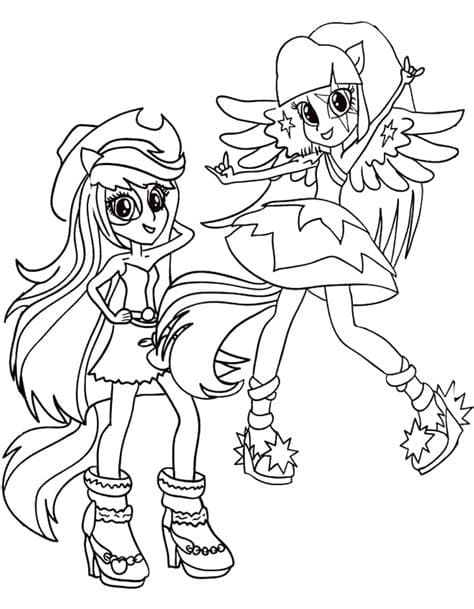 Desenho deEquestria Girls 1 para colorir