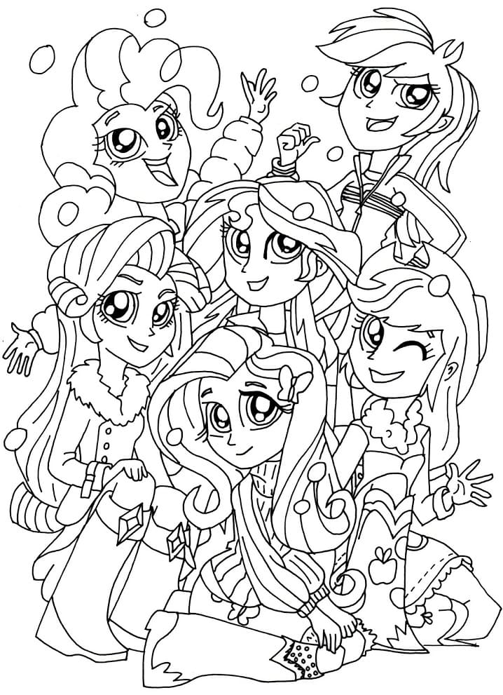 Desenho deEquestria Girls 11 para colorir