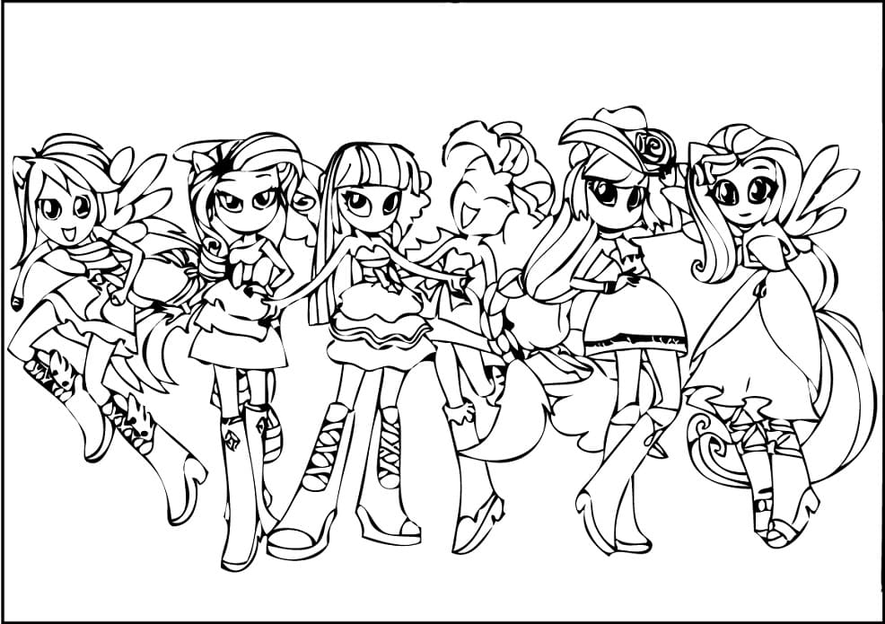 Desenho deEquestria Girls 15 para colorir