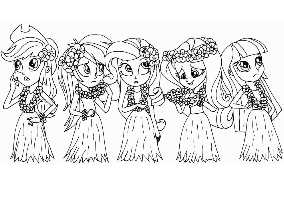 Desenho deEquestria Girls 17 para colorir