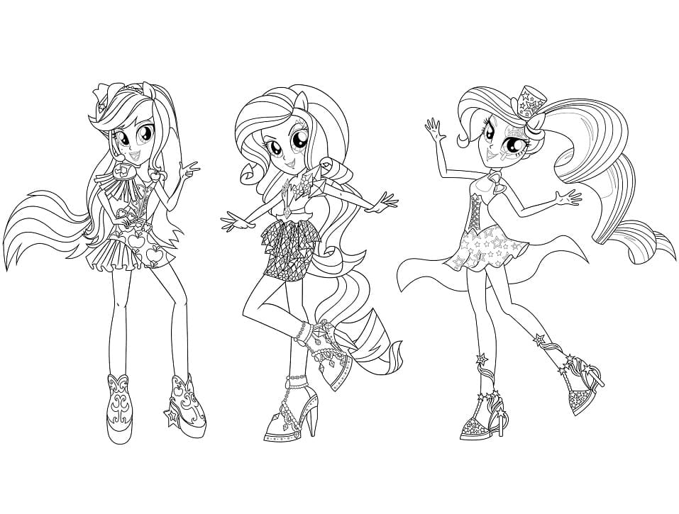 Desenho deEquestria Girls 2 para colorir