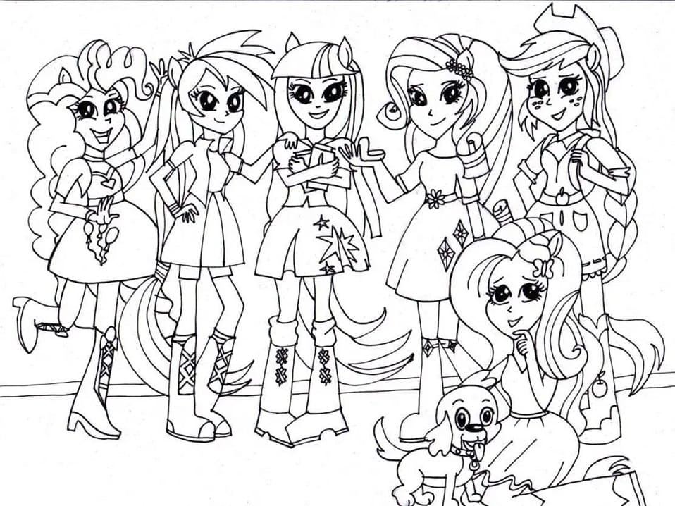 Desenho deEquestria Girls 22 para colorir