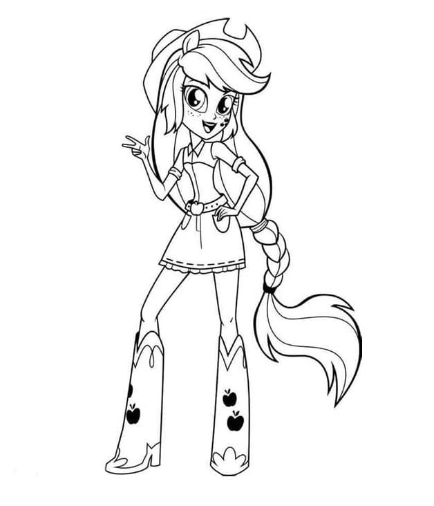 Desenho deEquestria Girls 4 para colorir