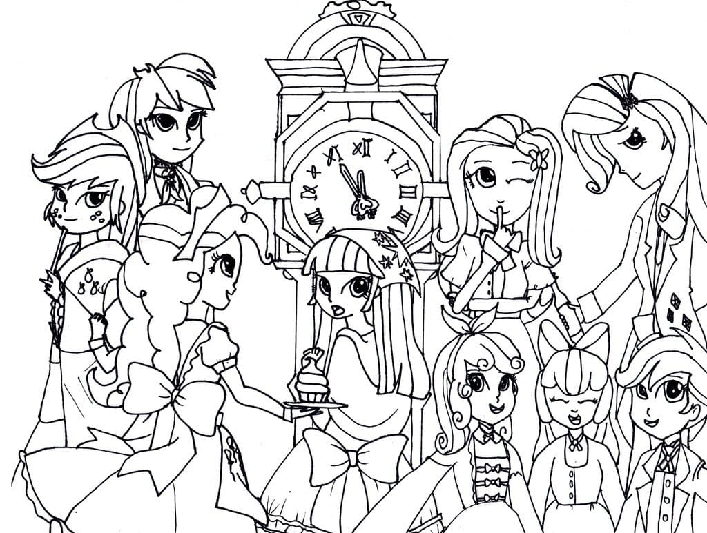 Desenho deEquestria Girls 8 para colorir