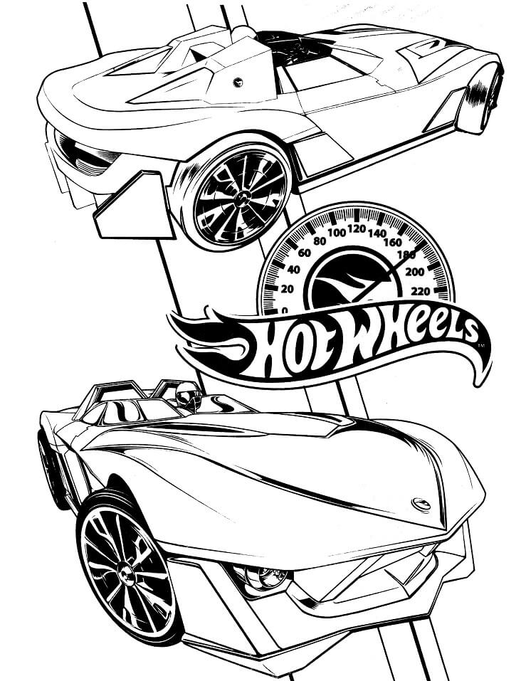 Desenho deEquipe Hot Wheels 2 para colorir