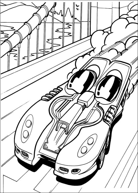 Desenho deEquipe Hot Wheels 7 para colorir