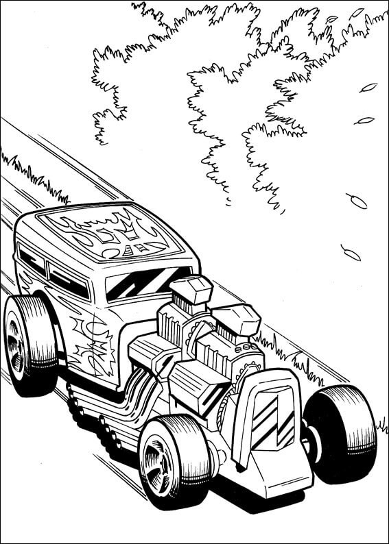 Desenho deEquipe Hot Wheels 8 para colorir