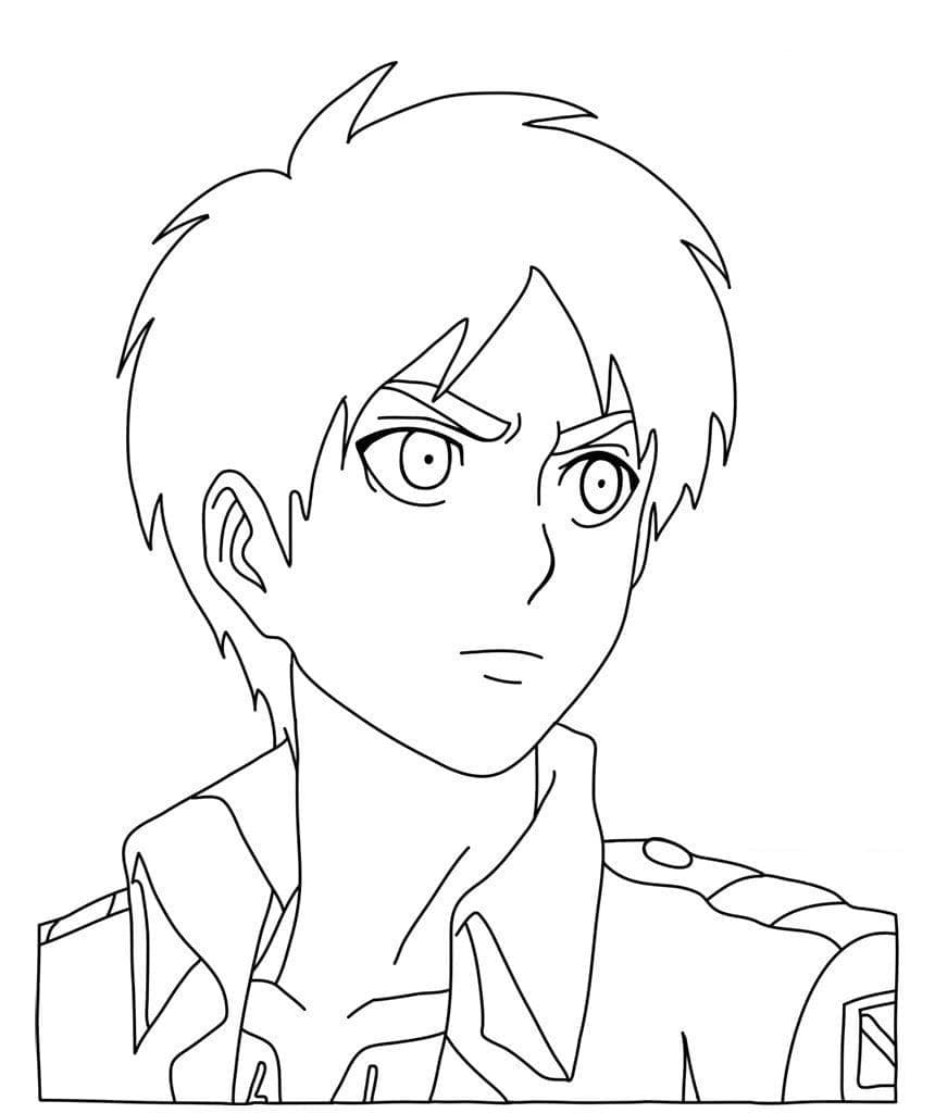 Desenhos de Eren Yeager para colorir