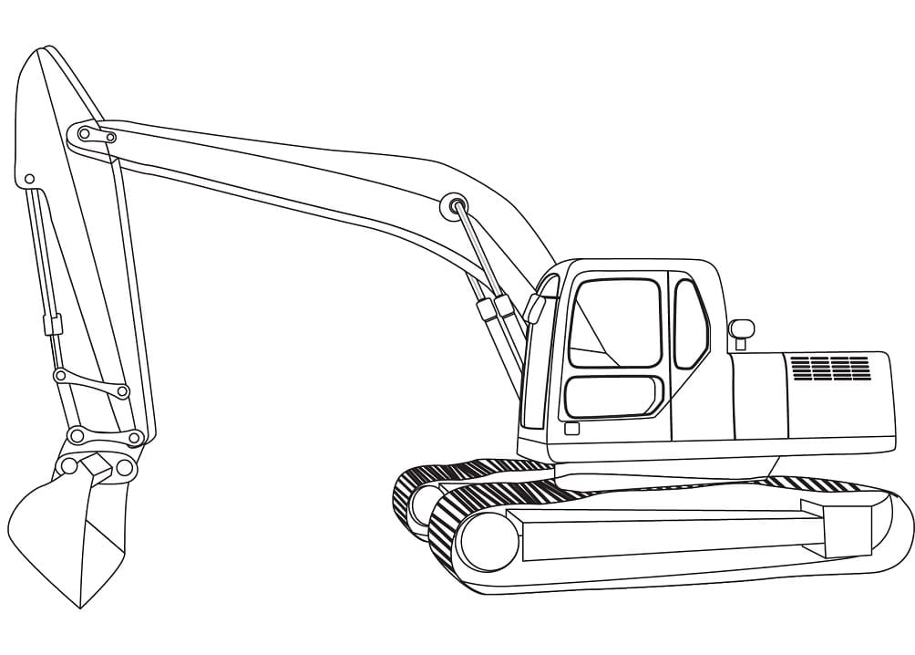 Desenho deEscavadora 3 para colorir