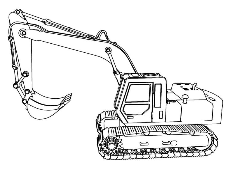 Desenho deEscavadora 8 para colorir