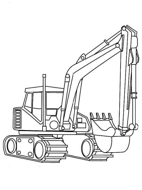 Desenhos de Escavadora para colorir