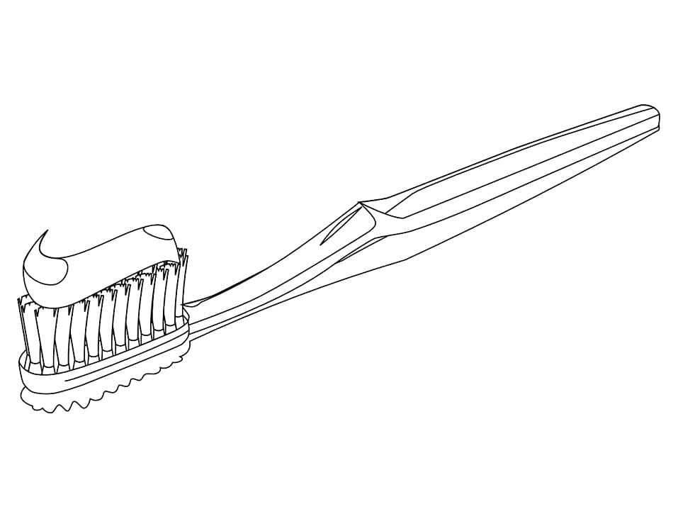 Desenho deEscova de Dente 3 para colorir