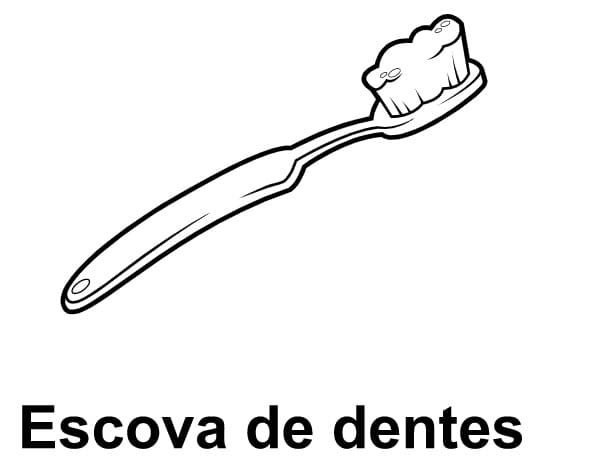 Desenhos de Escova de Dente para colorir