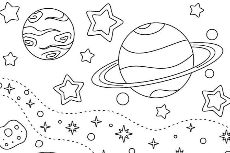 Desenhos de Espaço para colorir