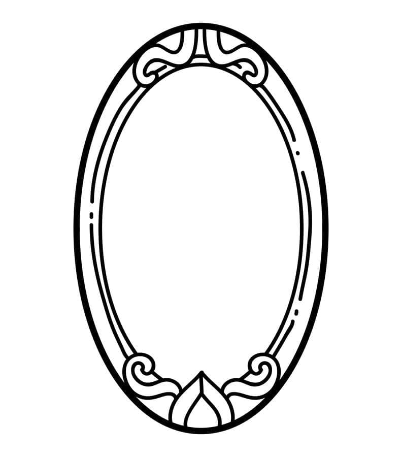 Desenho deEspelho Oval para colorir