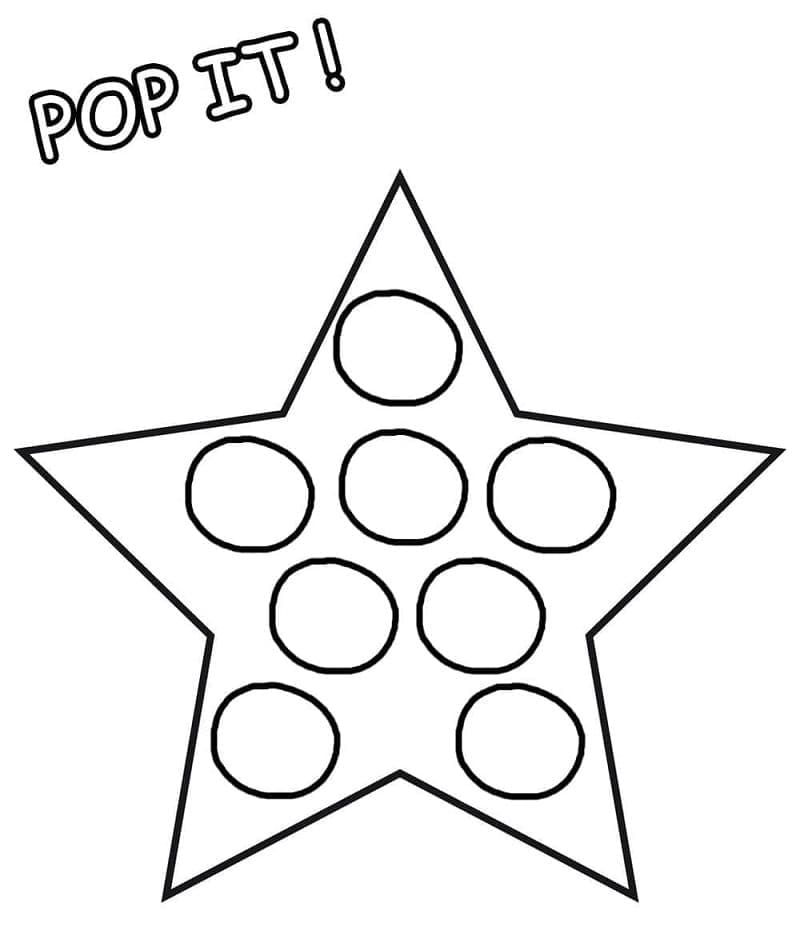 Desenhos de Pop It para colorir