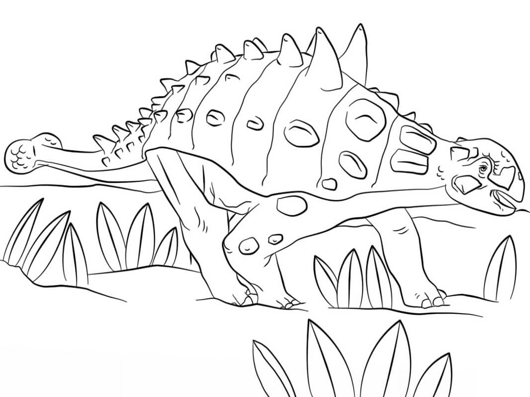 Desenho deEuoplocephalus para colorir