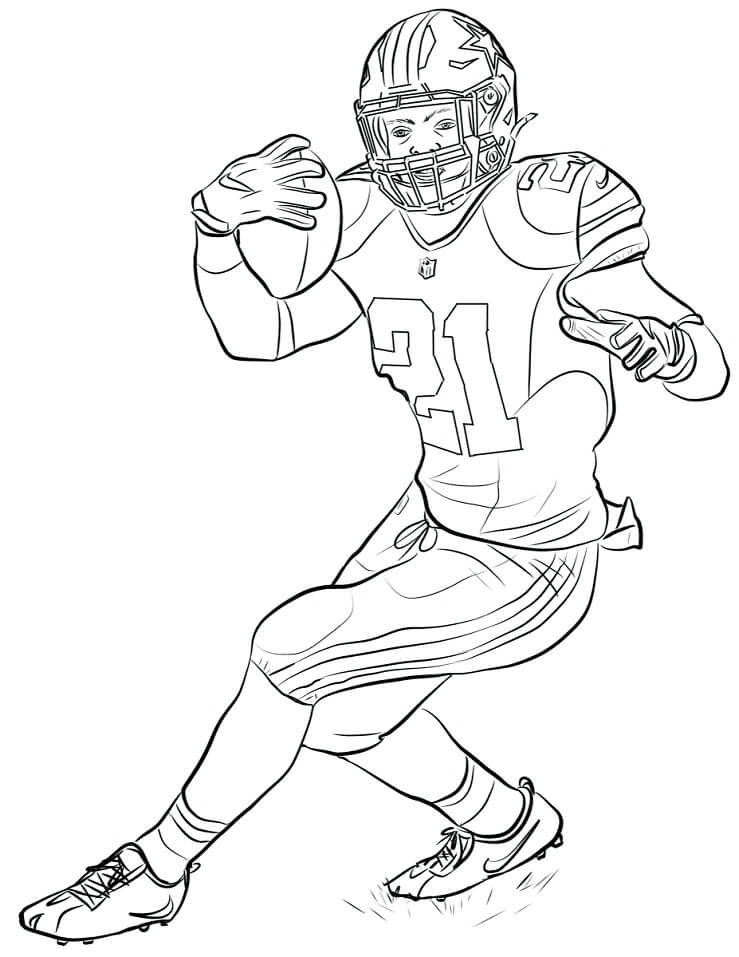 Desenho deEzekiel Elliott para colorir