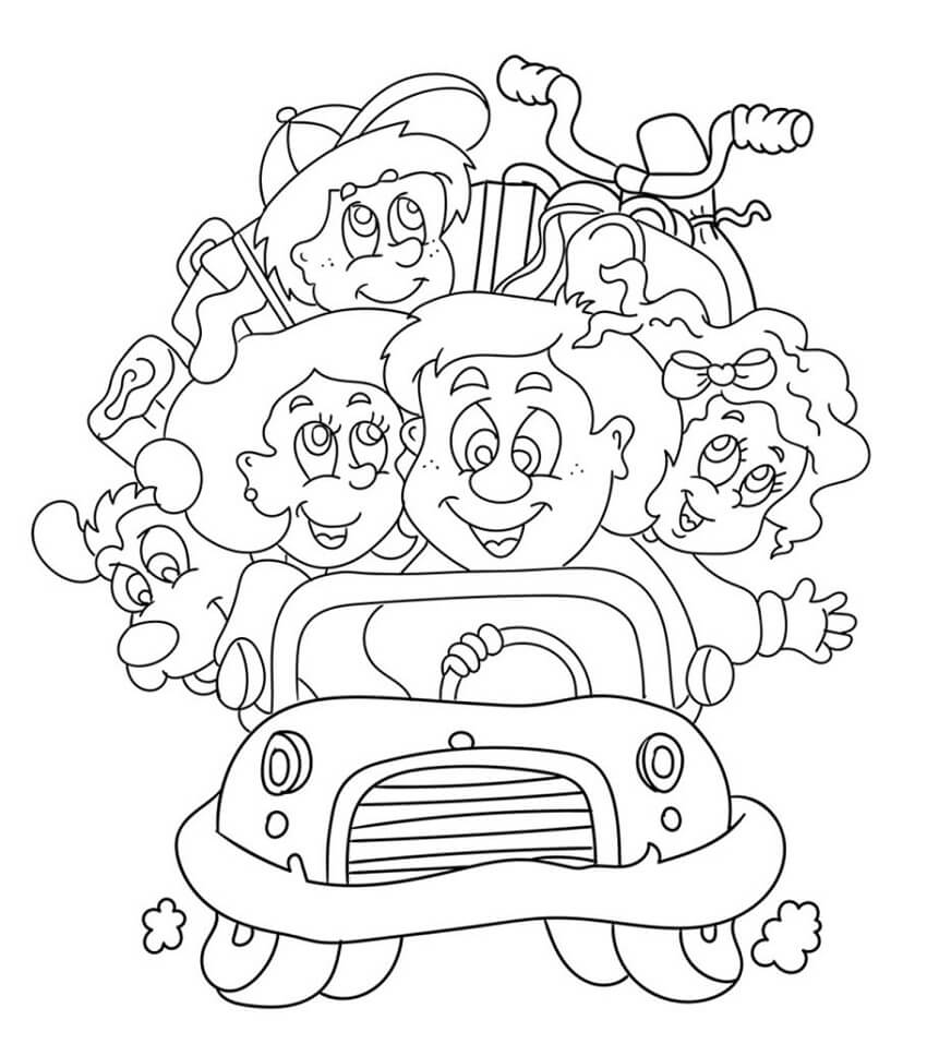 Desenho de Familia Amigavel 1 para colorir