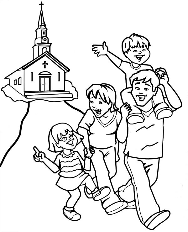 Desenho de Familia Amigavel 2 para colorir