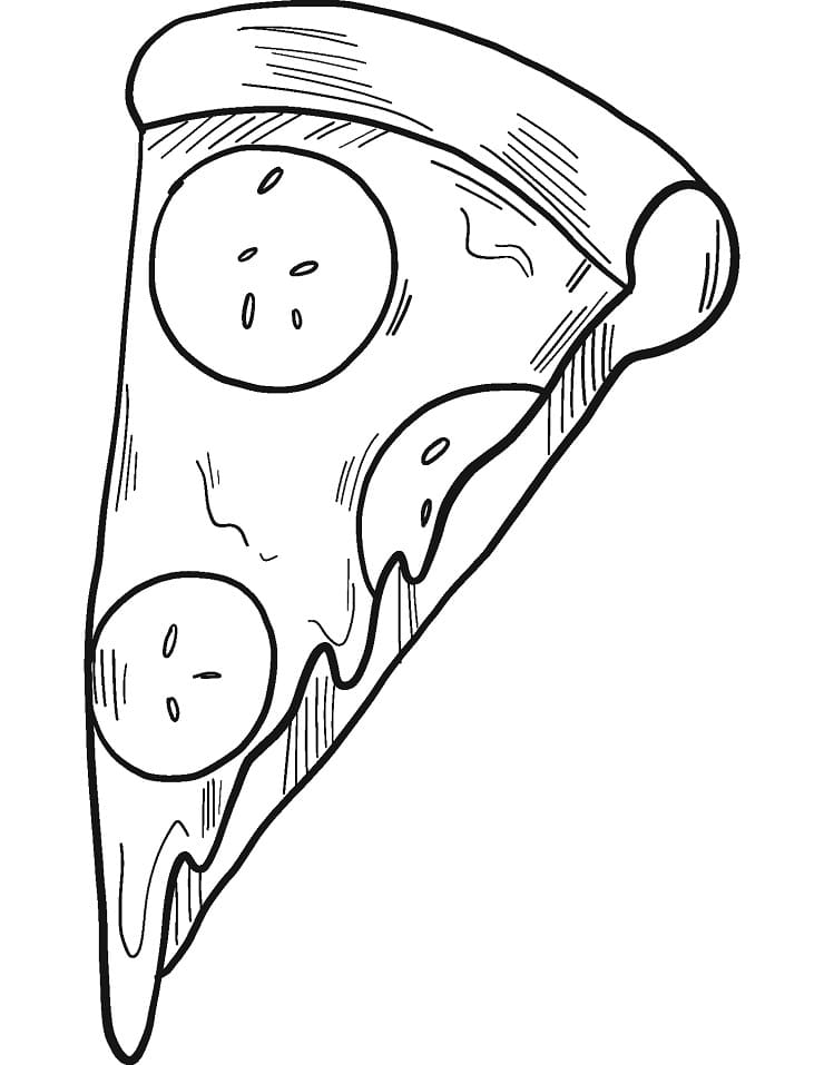 Desenho deFatia de Pizza Deliciosa 4 para colorir