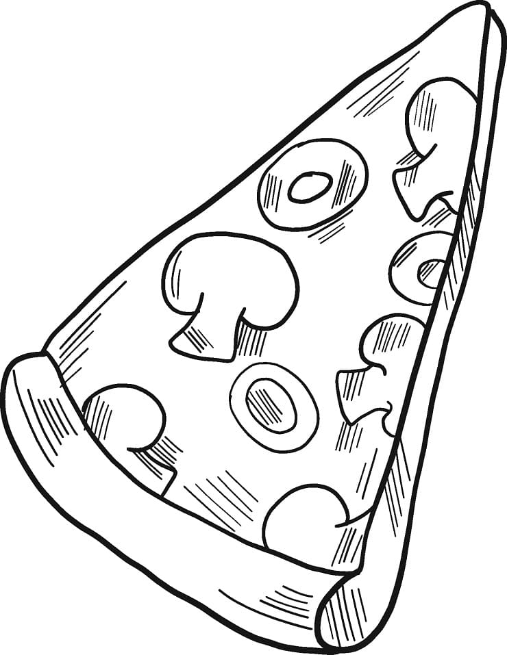 Desenho deFatia de Pizza Deliciosa 5 para colorir