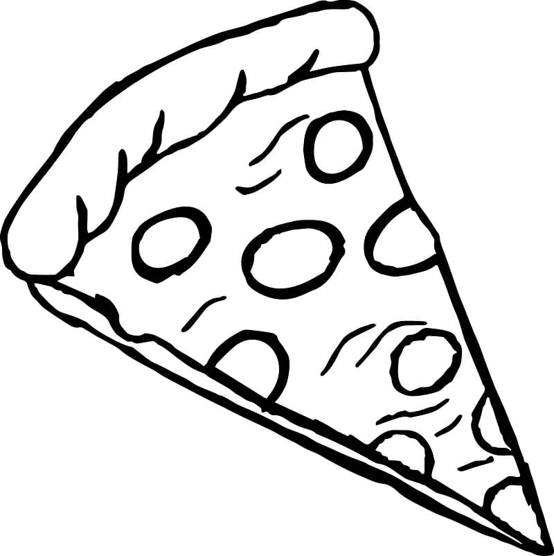 Desenho deFatia de Pizza Deliciosa para colorir