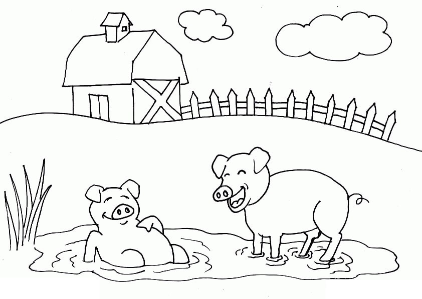 Desenho de Fazenda Feliz 5 para colorir