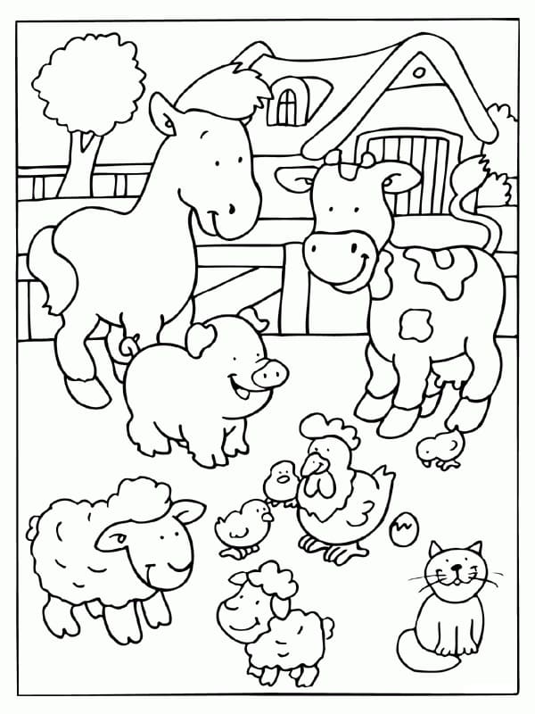 Desenhos de Fazendinha para colorir