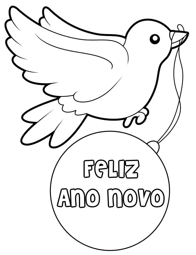 Desenho deFeliz Ano Novo 10 para colorir