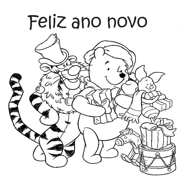 Desenho deFeliz Ano Novo 7 para colorir