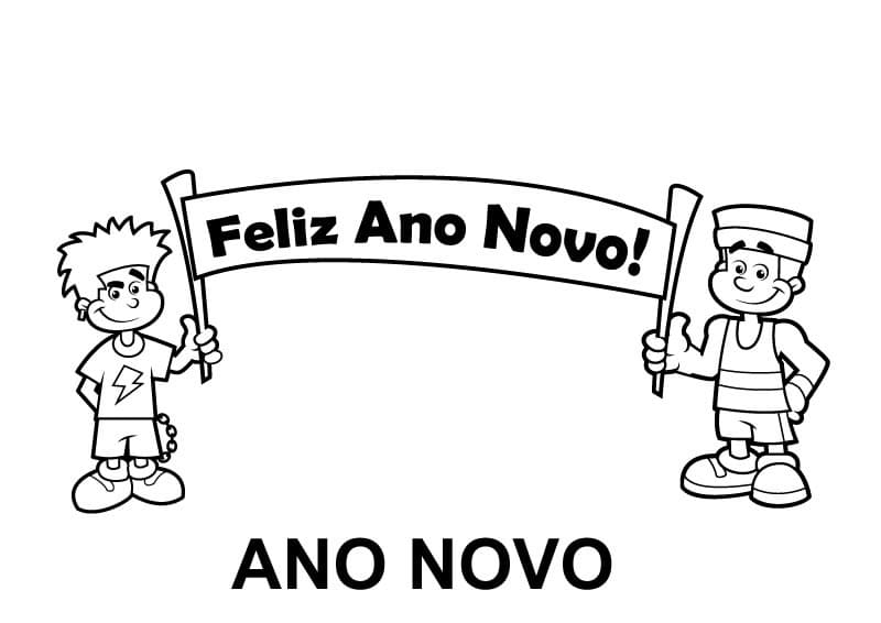 Desenho deFeliz Ano Novo 9 para colorir