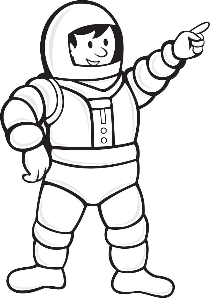 Desenho deFeliz Astronauta para colorir