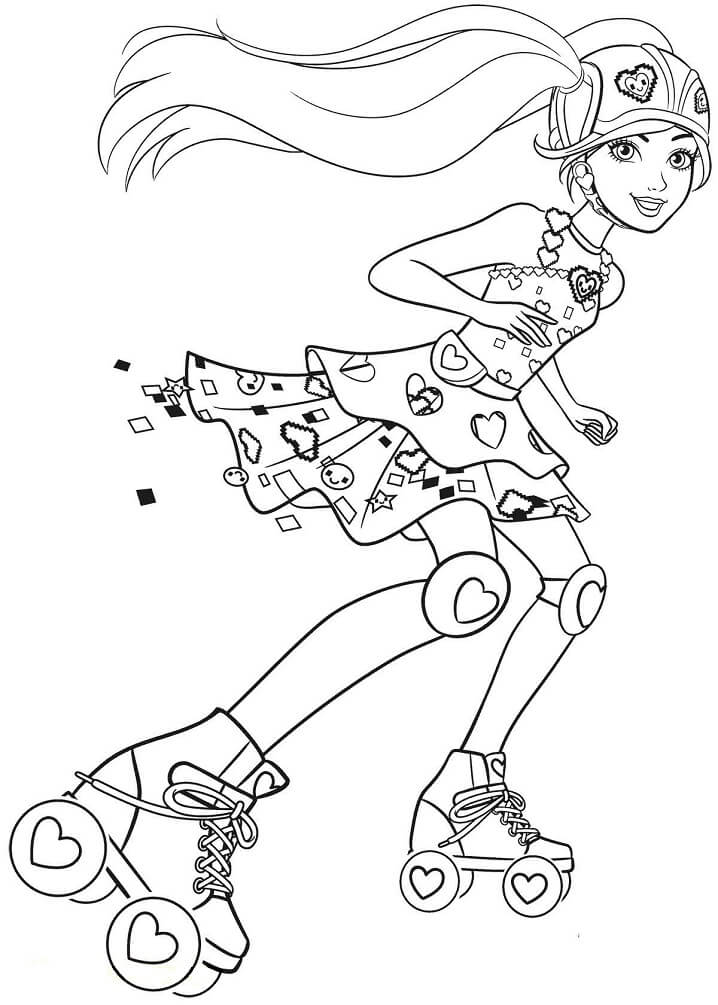 Desenho deFeliz Barbie 2 para colorir