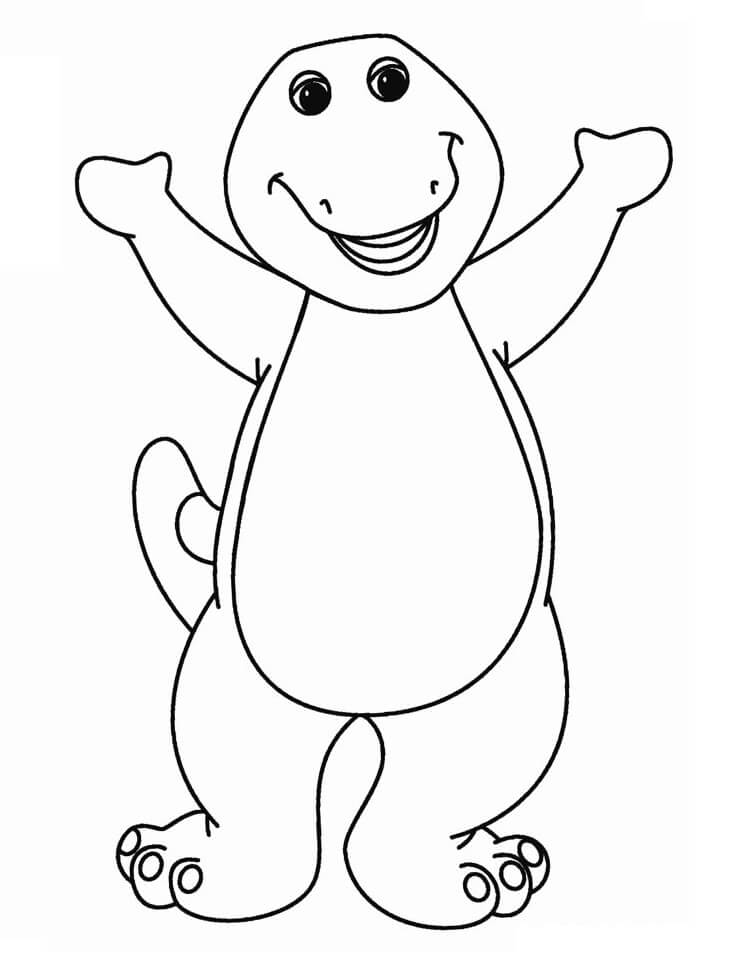 Desenho deFeliz Barney 1 para colorir