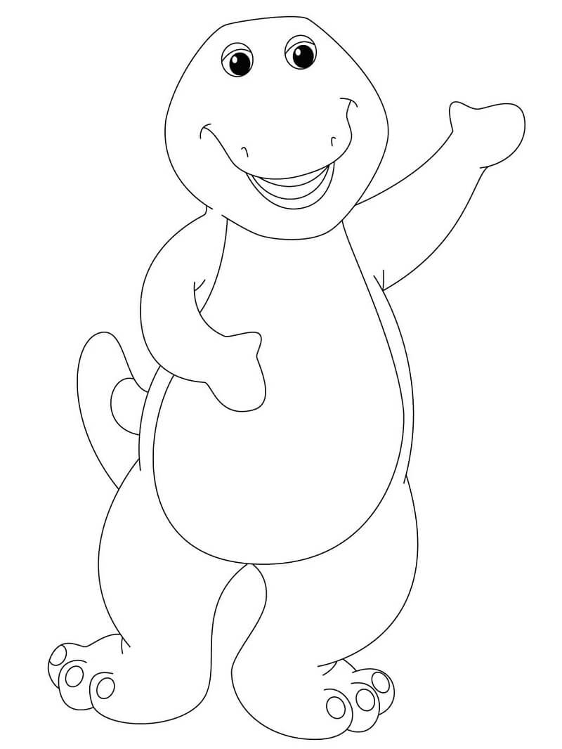 Desenho de Feliz Barney 6 para colorir