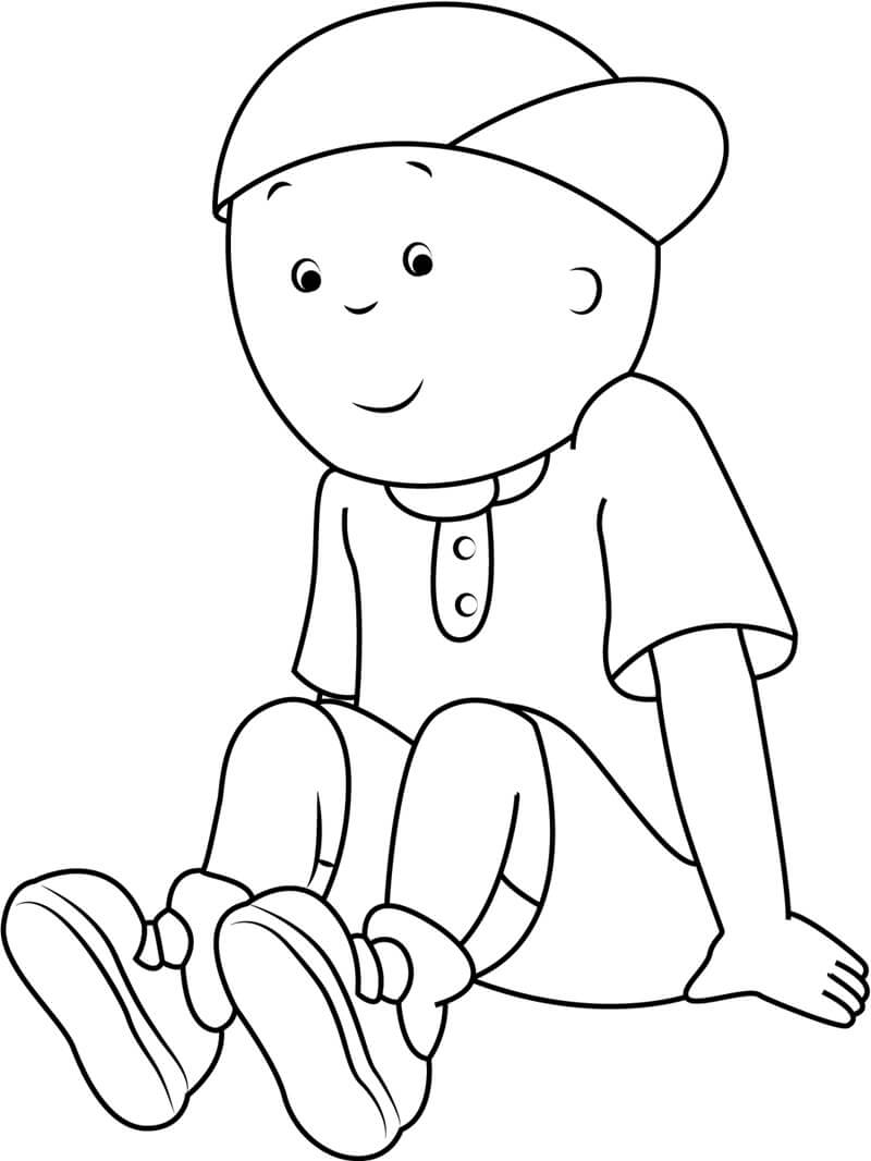 Desenho de Feliz Caillou 6 para colorir