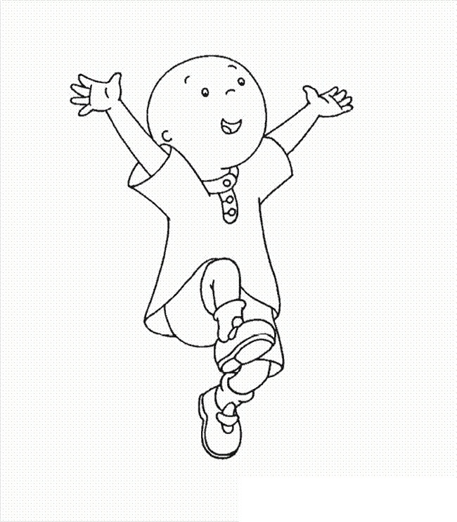 Desenho de Feliz Caillou 7 para colorir