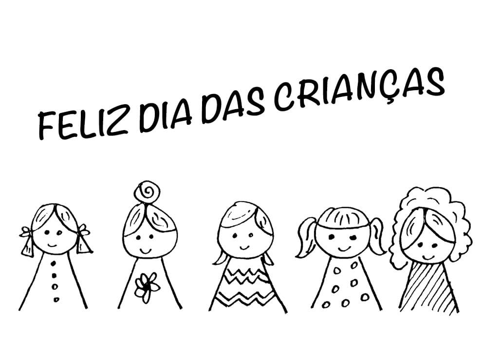 Desenho deFeliz Dia das Crianças 4 para colorir