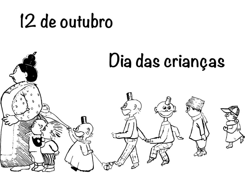 Desenho deFeliz Dia das Crianças 6 para colorir