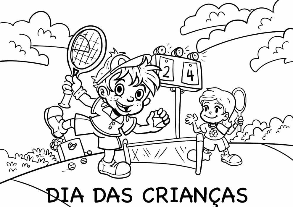 Desenho deFeliz Dia das Crianças 7 para colorir