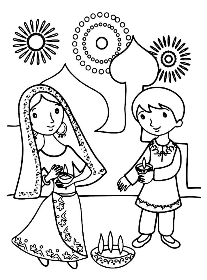 Desenho deFeliz Diwali 2 para colorir