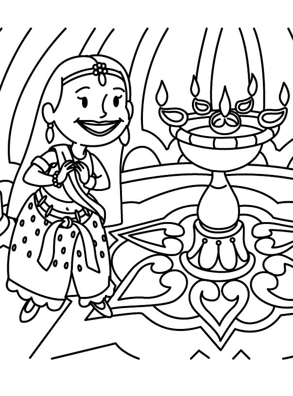 Desenho deFeliz Diwali 3 para colorir