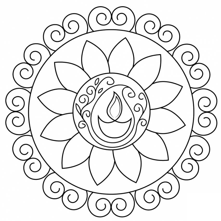 Desenho deFeliz Diwali 9 para colorir