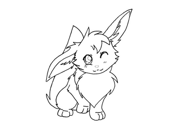 Desenho deFeliz Eevee 4 para colorir